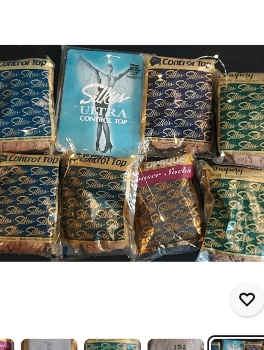 Silkies Panty Hose Trouser Socks Control Top Shape Enhancing Lot (8) Nylons